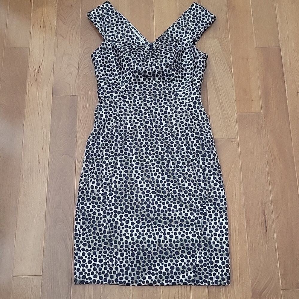 Yoana Baraschi Blue Midi Blue and Gold Spotted Metallic Dress‎ B2D100